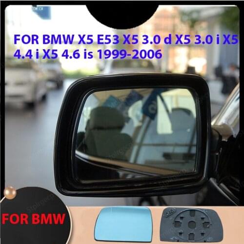 1pc Side View Wing Left & Right Heated Mirror Glass for BMW X5 E53 X5 3.0 D X5 3.0 I X5 4.4 I X5 4.6 Is 1999-2006