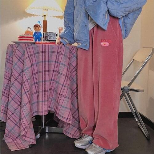 Loose clothing vintage Harajuku For Women Trousers 2020 Streetwear Pants Autumn Ladies Causal Pants Plus Size Corduroy y2k