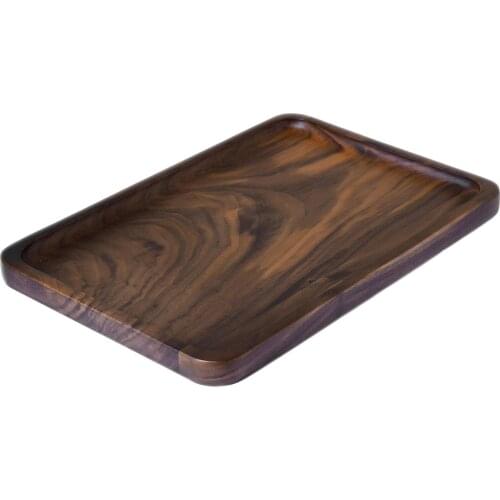 1pcs Rectangle Wood Storage Tray Tea Tray Dinner Plates Kitchen Supplies for Home Hotel Resturant Daily Use