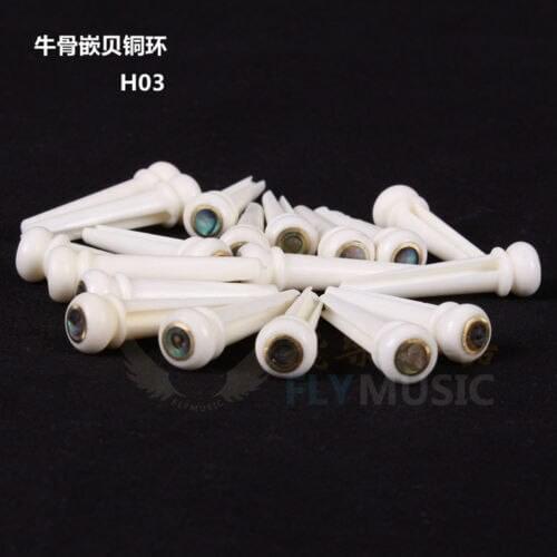 10sets (120pcs)White Acoustic Guitar Pressure string column H-03