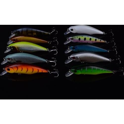 10pcs Hard Wobbler Fishing Lure Minnow 8.5cm 13.3g Artificial Plastic Bait 3D Eyes Crankbait Japan Fish VIB Swimbait Pesca Isca