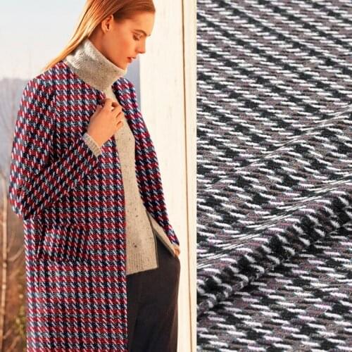 147CM Wide 800G/M Weight Golden Thread Viscose Wool Fabric for Autumn Winter Jacket Overcoat Dress J100