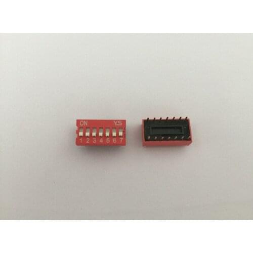 20PCS 7P 7 Position DIP Switch 2.54mm Pitch 2 Row 14 Pin Slide DIP Switches