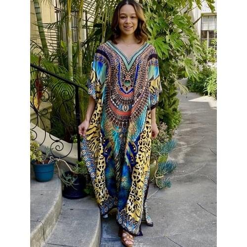 2020 Summer Women Beachwear Bath Dress Swim Wear Bathing Suit Cover Up Bikini Wrap Beach Woman Tunic Caftan Sarong Q1199