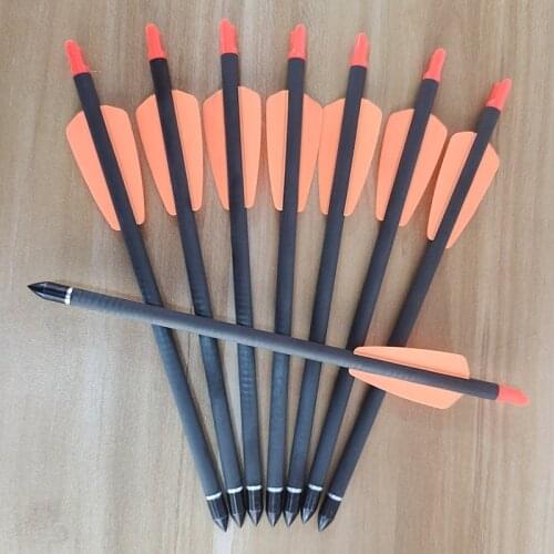 6/12/24 7.5inch Pure Carbon Crossbow Arrow Bolts for Crossbow EK SYSTEM R9 Hunting Archery Shooting