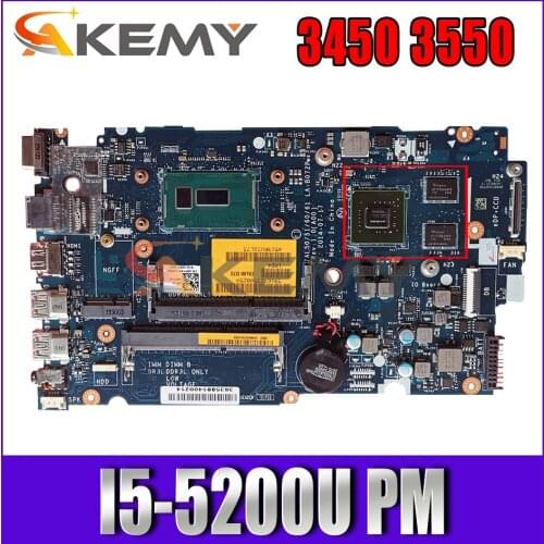 Akemy CN-01J67F 1J67F I5-5200U FOR Dell Latitude 3450 3550 Laptop Motherboard LA-B072P Mainboard 100%Tested