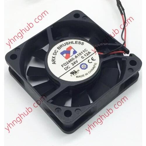 ARX FD2460-A1011C DC 24V 0.12A 2-Wire 60x60x15mm Server Cooling Fan
