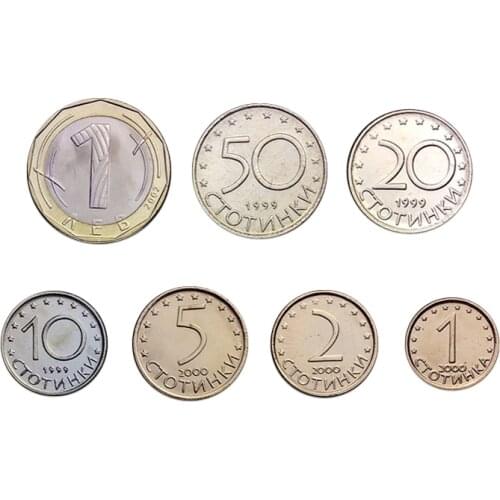 Bulgarian Coin Europe New Original Coins 7 Pieces Set Collectible Edition Real Rare Unc Commemorative Coin