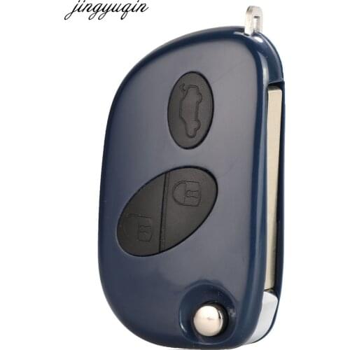 Jingyuqin Flip Remote Car Key Case Shell For Maserati GRAN TURISMO QUATTROPORTE 3 Button Folding Key Fob Replacement