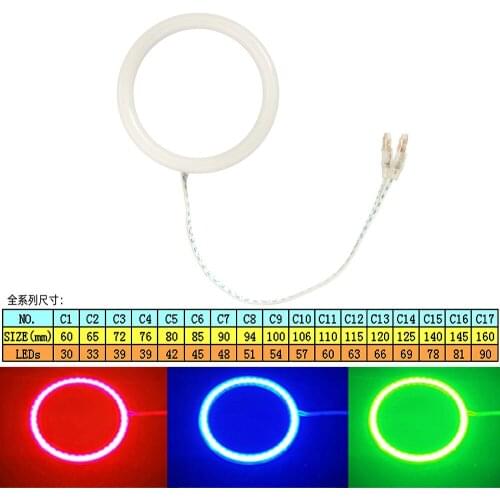 Matte DRL 65mm 75 85 95 106 115 125 145 LED Halo Kit 12V Daytime Running Light Full Circle Demon Eye Fog Neon Light Applicable