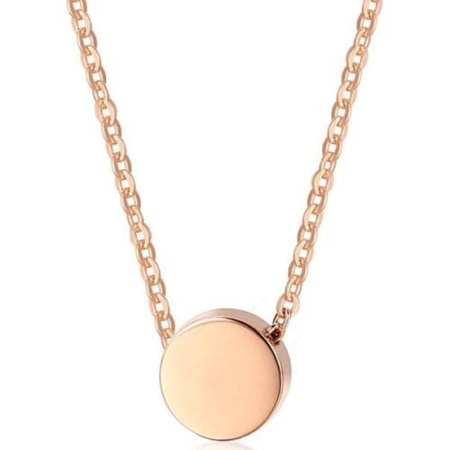 Elegant Short Necklace Women Necklace Pink Gold Stainless Steel Collar Femenino Girl Gift