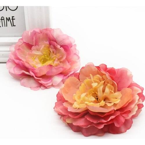 11 CM 5 Pieces Artificial flowers peony Wedding Brooch Scrapbooking Headwear Artificial flowers Home decoration accessories Gift