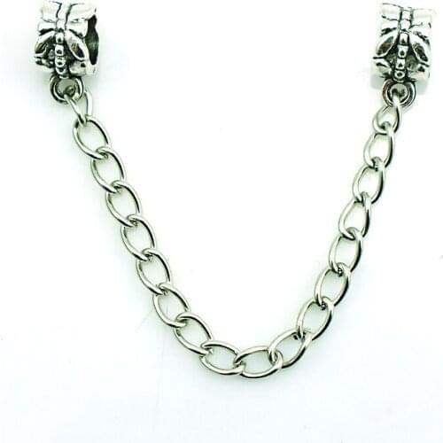 JINGLANG Fashion Infinity Chain Retro Big Hole Metal Beads Clasp Europe Brand DIY Bracelets Jewelry Accessories