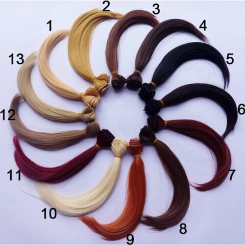 10PCS/LOT 25CM DIY BJD Hair Curly Doll Wig Hair For Dolls