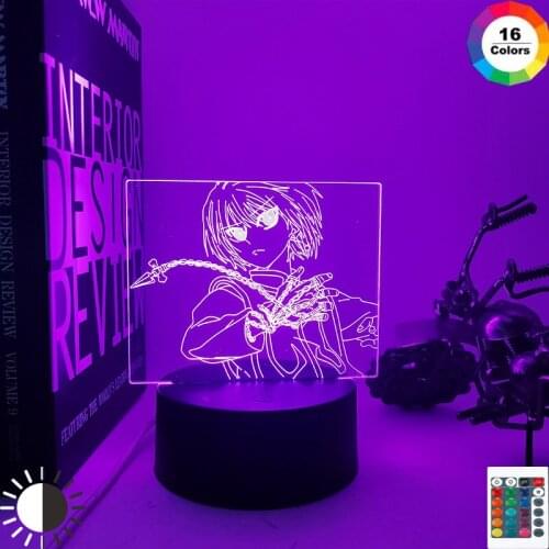 Kurapika Hunter X Hunter Anime light 3d Colors Changing 7 Colors Change Led Night Light Home Decor Gift Dropshipping