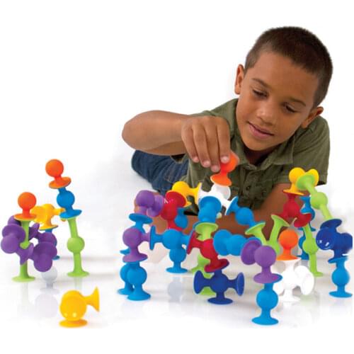 Pop Little Suckers Assembled Sucker Suction Cup Educationa Soft Building Block Toy Girl&Boy Kids Gifts Fun Game