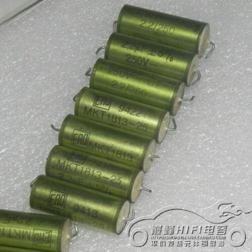 Short foot green wizard MKT1813 250v2.2uf copper foot metallized polyester film capacitor