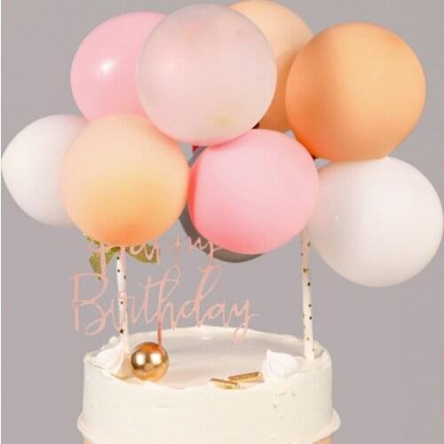 1set Metal Balloon Cake Topper Cloud Shape Confetti Balloons For Birthday Baby Shower Wedding Party Decor Home Supplies