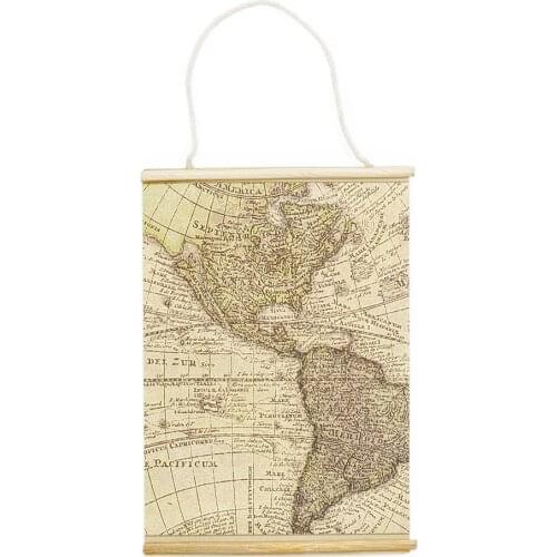 Odoria 1:12 Miniature Map of America Mini Decor Ornament Living Room Bedroom Home Dollhouse Accessories Doll House Decoration