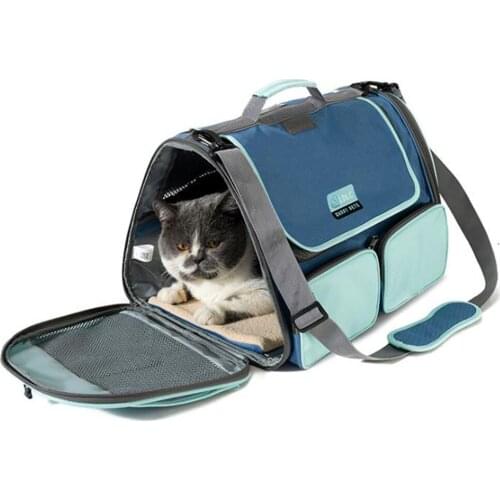Fashion Oxford Cloth Pet Cat Carrier Bags Breathable Mesh For Small Dogs Kitten Outdoor Travel Carrying Single Shoulder Bags