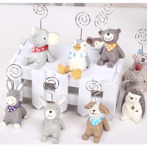 Cartoon desktop message folders note clip photo clip resin hand painted card holder cartoon note holer