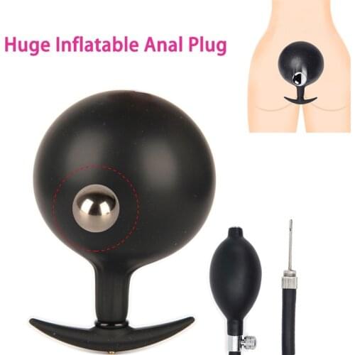 Inflatable Butt Plug Porno Toys Prostate Massager Stimulator Vagina Anus Expansion Beads Anal Plug Sex Toys For Men Women Gay