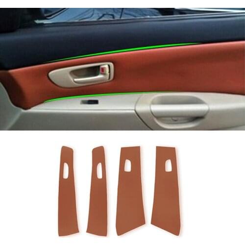 Soft Leather Door Armrest Cover For Mazda 3 2004 2005 2006 2007 2008 2009 4pcs/set Car Door Panel Skin Cover Sticker Trim