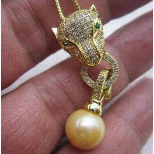 CHARMING AAA 9-10 MM NATURAL PEARL NECKLACE PENDANT