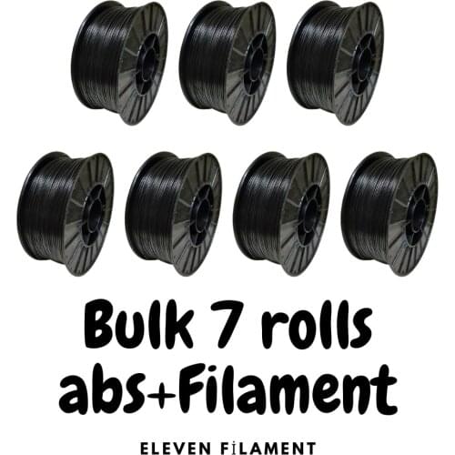 Eleven Filament ABS+ Filament 1.75mm 1kg x 7 rolls Black 3d printer 3d pen Bulk Filaments