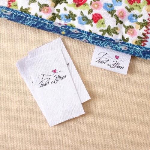 Custom Fabric Labels, Personalized, Fabric Labels Sew-on, Custom Design, Name Added, Colorfast 100% Cotton(MD2070)