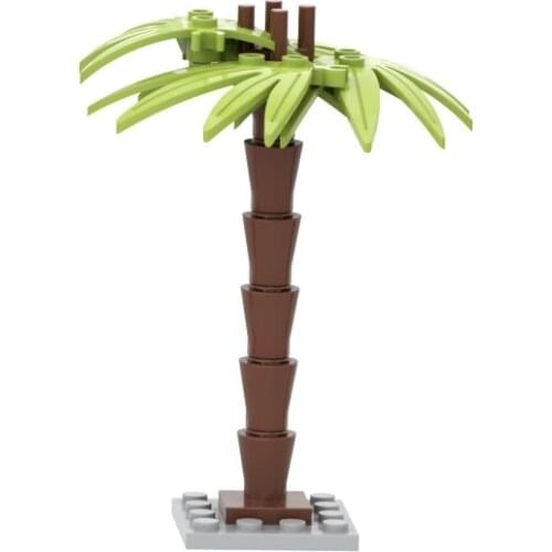 [MOC Hub] Plant Building Blocks Potted Flowers Tree Park Street View Bench Toys Children Compatible with Major Brand Model