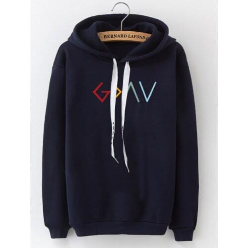 Girls Casual Femme Hooded Women Thick Warm Tops Long Sleeve Jesus Christian letters Printing Female High Quality Sweatshirt