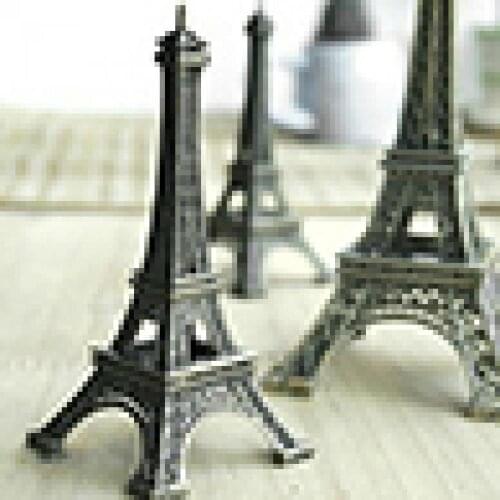 15cm Home Decoration Romantic Paris Eiffel Tower Metallic Model Figurines Office Ornament Decor
