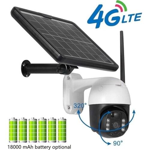 2MP PTZ Wireless Camera Outdoor Solar Powered Wifi Security Battery IP Camera Waterproof 4G SIM card Hot sale products