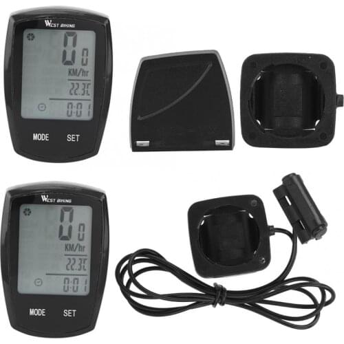 Wired/Wireless Bike Computer Rainproof Luminous Touching Screen Bicycle Odometer English Display Bike Speedometer Cycling Parts
