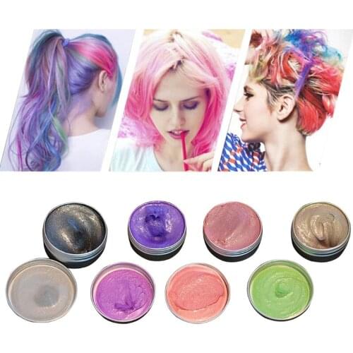 Temporary Temperature Color Changing Hair Dye Wax Mud Non-Irritating Hairstyle Disposable Coloring Paste for Women Men