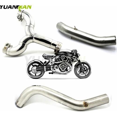 For Benelli Motorcycle Exhaust Muffler Mid Connect Refit Motorbike Middle Pipe Exhaust Case For Benelli BN 600 BN600 bn 600