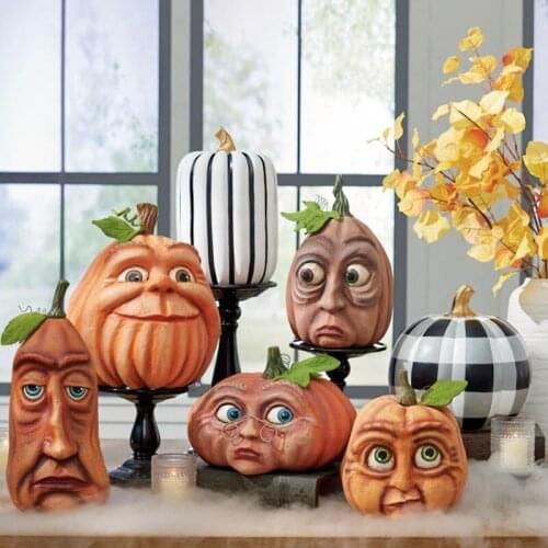 Halloween Funny Decoration Figurines 6 Type Monster Pumpkin Venue Layout Props Garden Statue Ornaments Home Decor