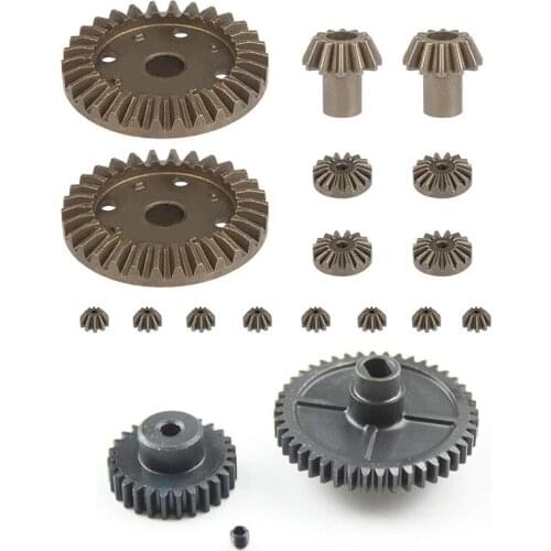 For Wltoys 144001 1/14 RC Car Spare Parts Upgrade Metal Motor Reduction Differential Gear