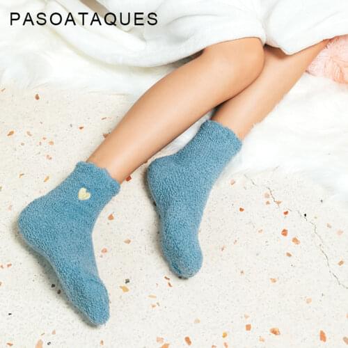 Winter Warm Women Socks Coral Fleece Warm Socks Sleeping Socks For Female