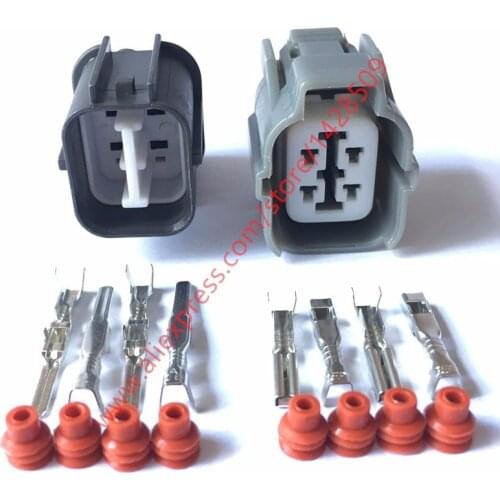 10 Sets 4 Pin Sumitomo 6189-0132 6181-0073 Female Male HW Sealed Electrical Wire Connector For Honda B-Series O2 Sensor Plug