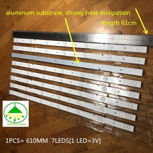 1set =11pcs 100% new For Hisense 55 inch TV backlight strip LED55K20JD led backlight for SVH550AA2-REV05-7LED-130719
