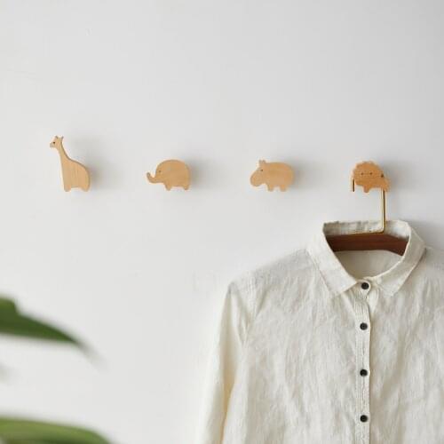 1pc Wood Round Clothes Rack Wall Coat Hanger Mushroom Clothes Hook Wall Hanger Wooden Towel Hooks Pretty Home Decoration