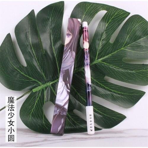 10 sets/lot Anime Puella Magi Madoka Magica Gel pen Kaname Madoka Akemi Homura Ballpoint Pen 0.5mm Black refill Pens