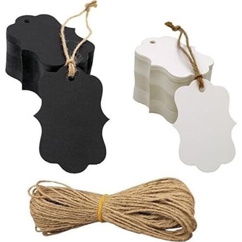 100pcs custom tag blank white paper tags hole wedding party decoration gift tags Packaging Hang Tags school stationery card