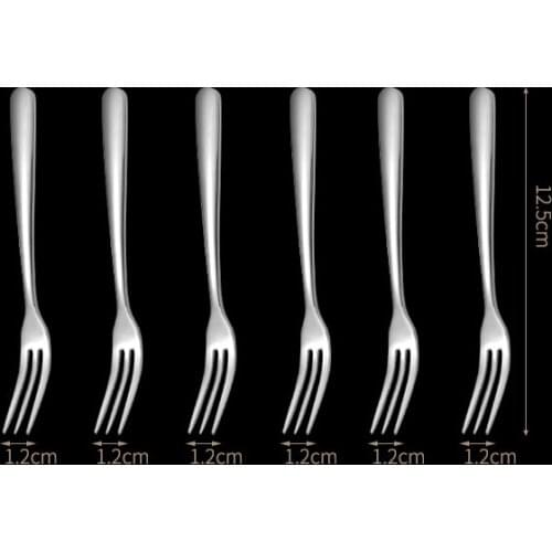 Cake Forks 6/12/18/24 pcs Fruit/Food picks Stainless Steel Dessert Fork Tea Forks Small Fork For Snack Dinnerware Party Utensils