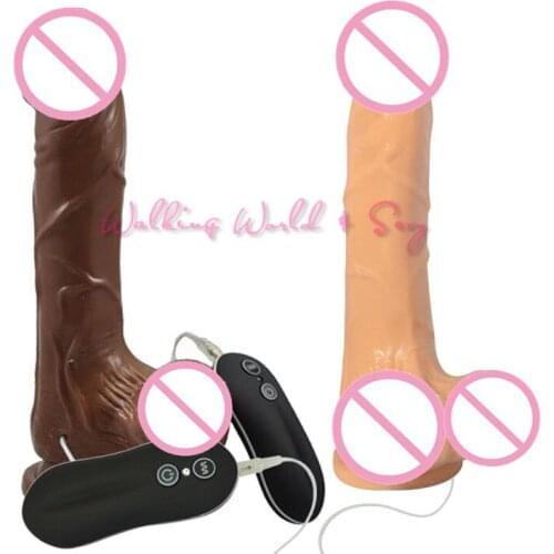 9.8 Inches Huge Vibrating Dildo With Suction Cup Waterproof Realistic Penis Big Dildo Vibrator Sex Toys For Women Masturbate