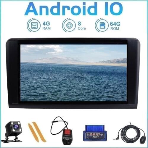 4Core 2GB+16GB GPS Navi Android10 For Mercedes-Benz GL ML CLASS W164 X164 ML350 ML450 ML500 GL320 GL450 Car Multimedia Player