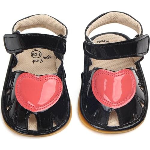 E&Bainel New Summer Baby Shoes Girl Newborn Infant Heart Shaped PU leather Prewalkers Shoes Anti SlipToddler First Walker MY