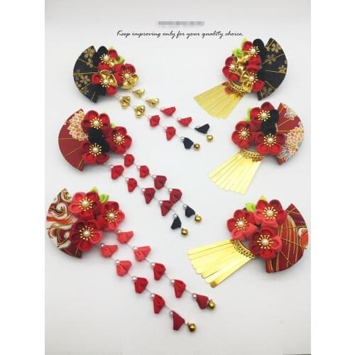 2021 Hot New product Japanese style cloth flower headdress ladies Japanese handmade photography kimono hair accessories Nong Yue